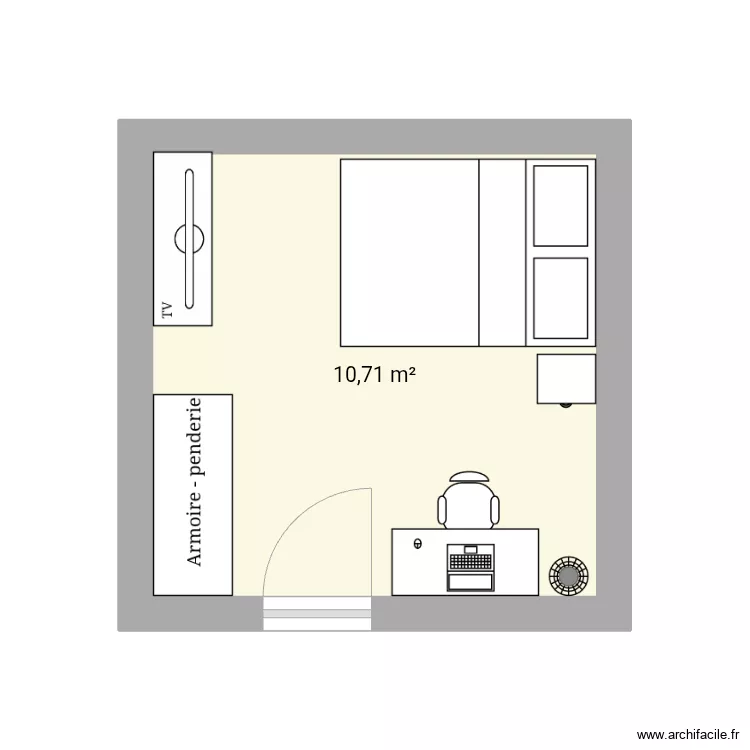 Chambre enfant. Plan de 