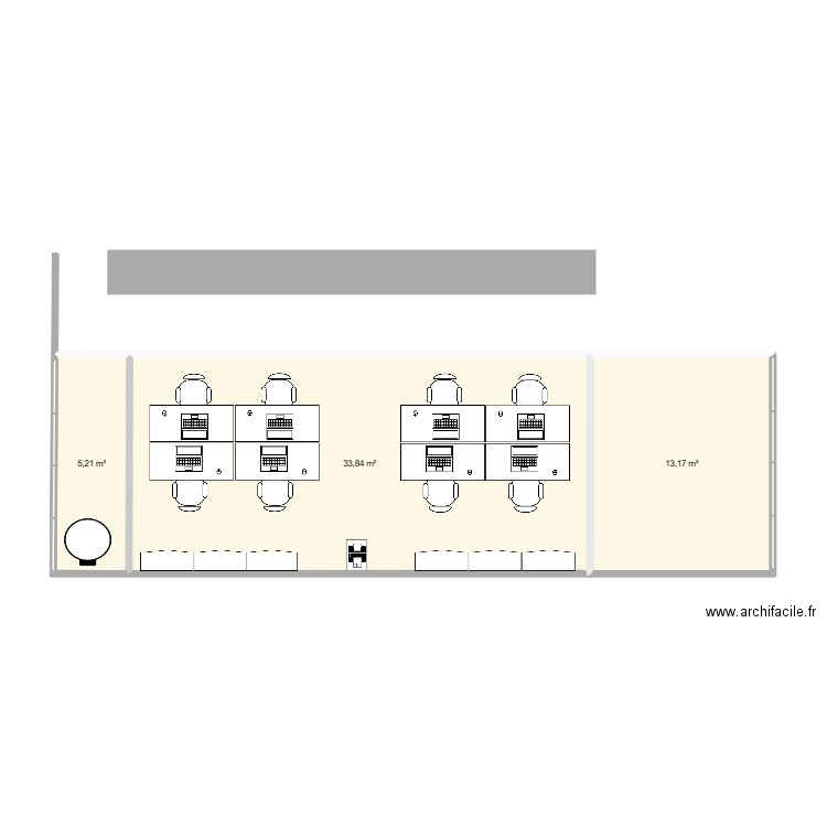 Bureau SMABTP 2025. Plan de 3 pièces et 52 m2