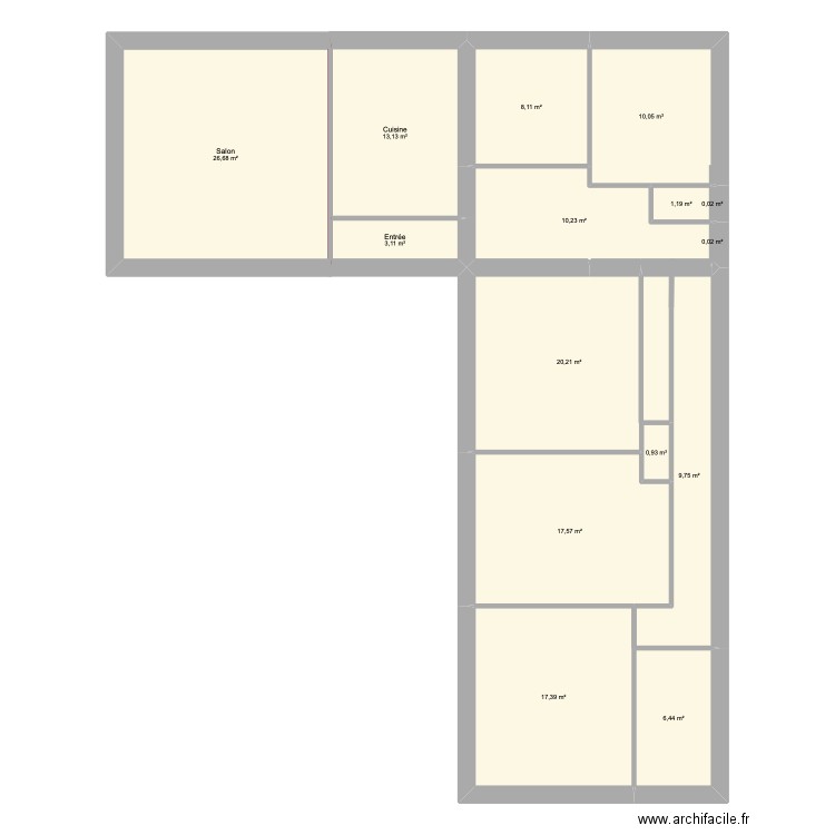keracher rdc. Plan de 15 pièces et 145 m2