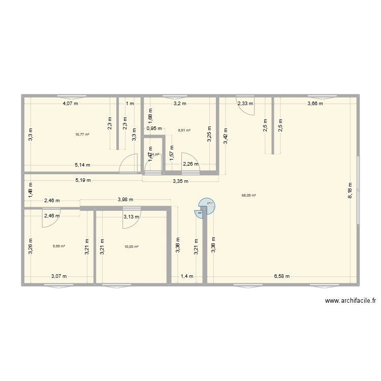 MAISON APRES RENO. Plan de 6 pièces et 115 m2