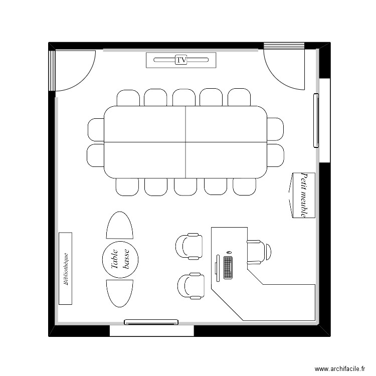 bureau rectrice. Plan de 0 pièce et 0 m2