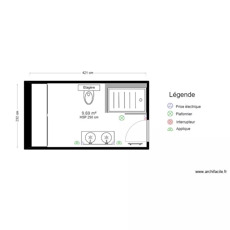 Projet Martin Pr&eacute;co couleurs. Plan de 