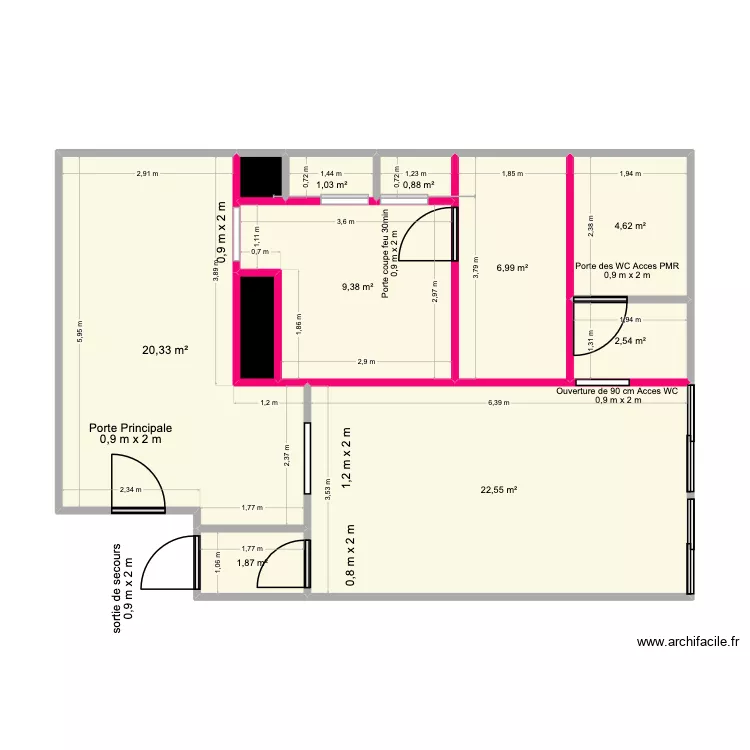 Plan Avant travaux BELLY. Plan de 