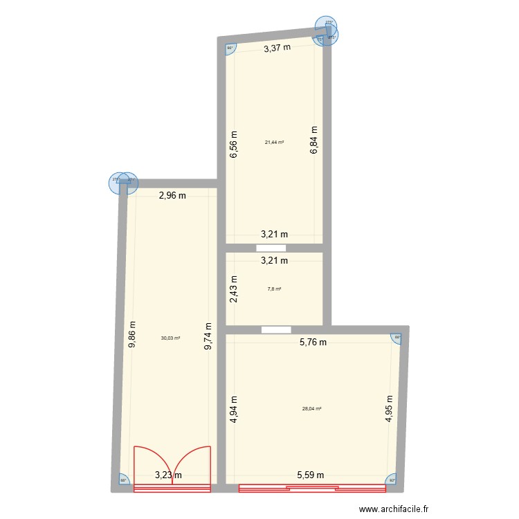 l esplanade. Plan de 4 pièces et 87 m2