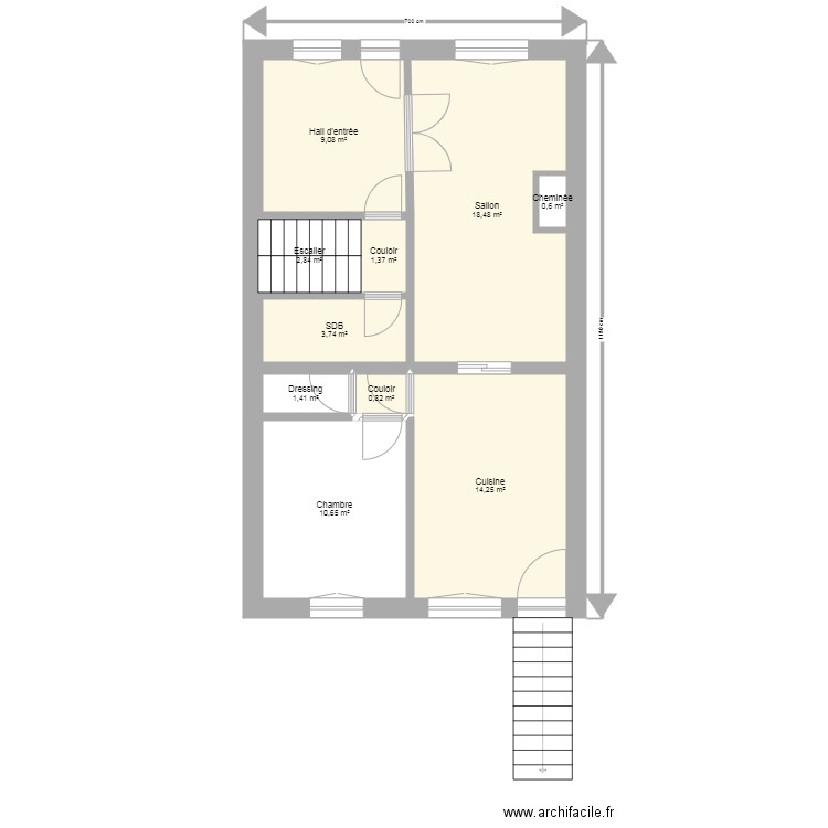 Rdc sur eleve 06/2025. Plan de 10 pièces et 63 m2
