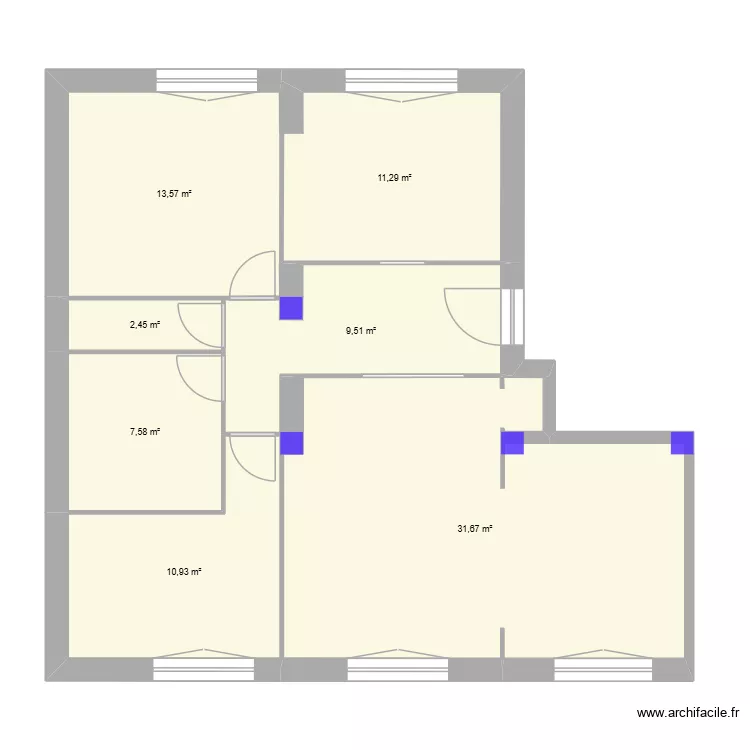 Appartement save. Plan de 7  et 87 m²
