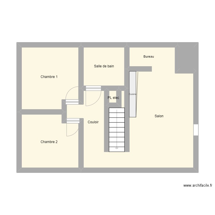 RPAL_23EAZ0379_ROCHE. Plan de 6 pièces et 50 m2