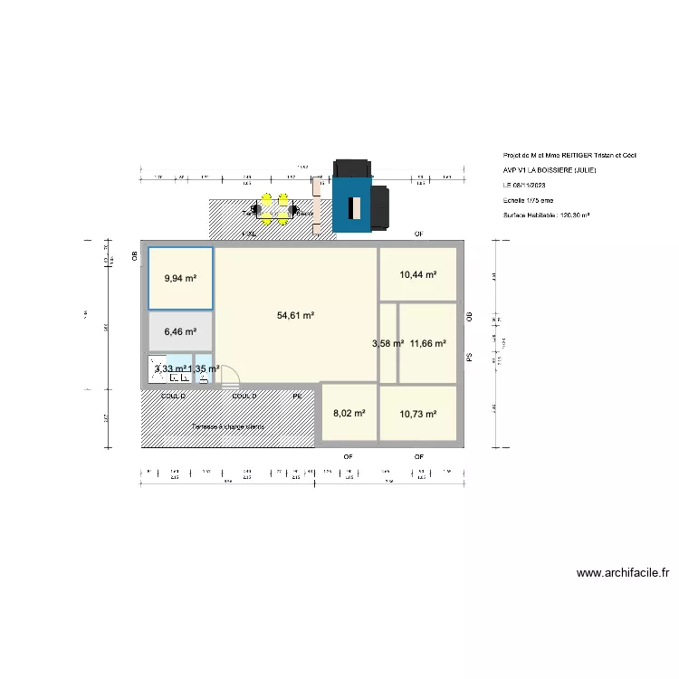 LA BOISSIERE - PLAN 2. Plan de 