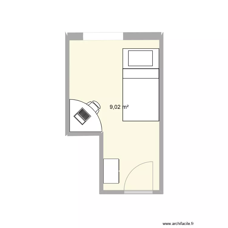 Tom chambre v2. Plan de 1 et 9 m² Tom chambre v2. Plan de 1 et 9 m²