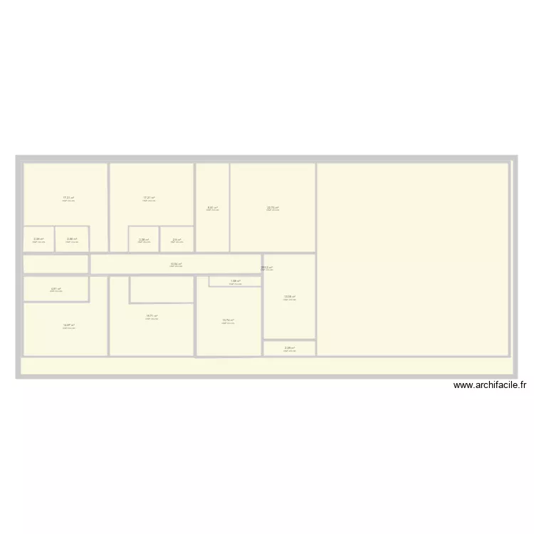 plan3. Plan de 17  et 470 m²