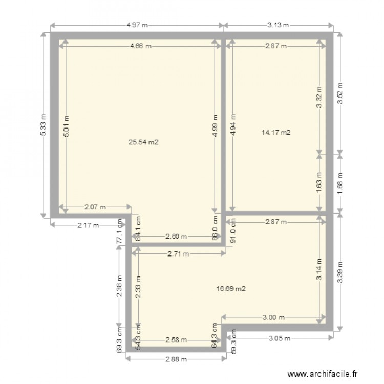 terasse modif. Plan de 0 pièce et 0 m2