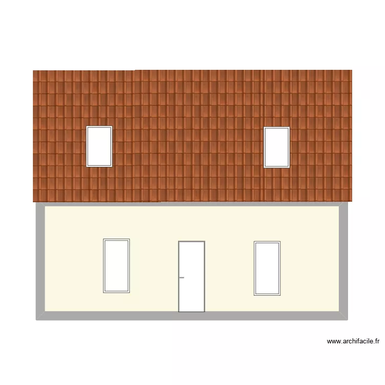 Plan de facade NORD existant. Plan de 