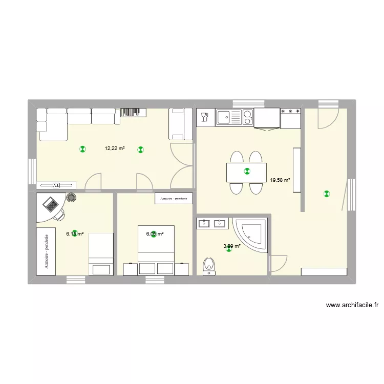 PROJET ORAL. Plan de 5 et 48 m² PROJET ORAL. Plan de 5 et 48 m²