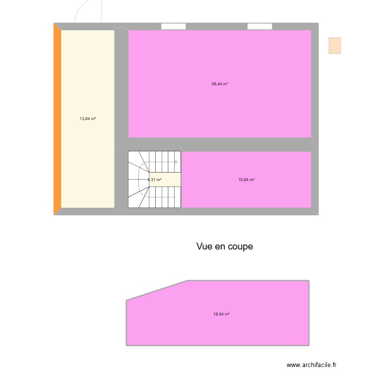 vermont. Plan de 8 pièces et 131 m2