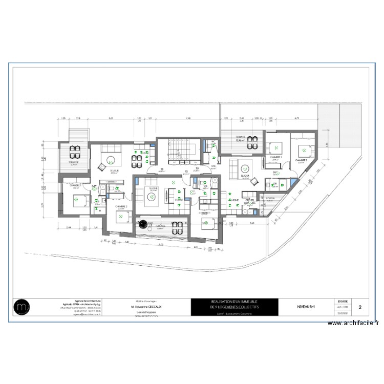 Casavone R+1 9app. Plan de 0 pièce et 0 m2