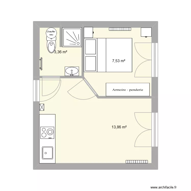 ROMAINVILLE 2. Plan de 3  et 25 m²