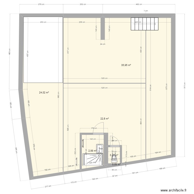 77 maison 4et. Plan de 6 pièces et 86 m2