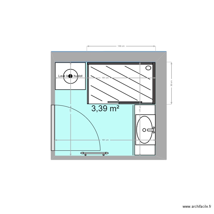 Marie - SDB. Plan de 0 pièce et 0 m2