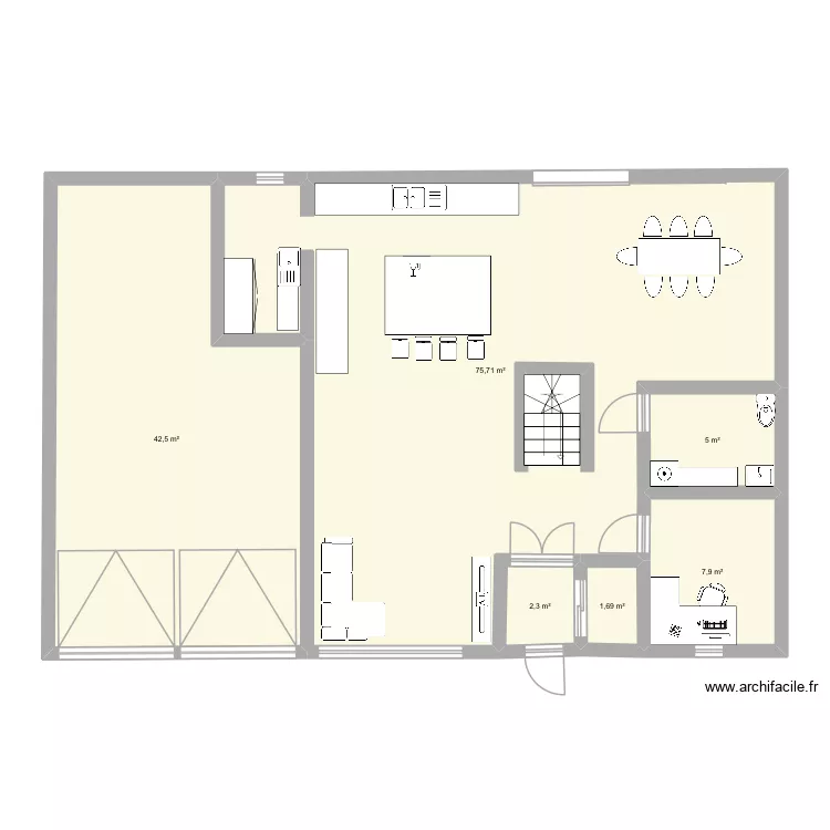 Clem. Plan de 6  et 135 m²