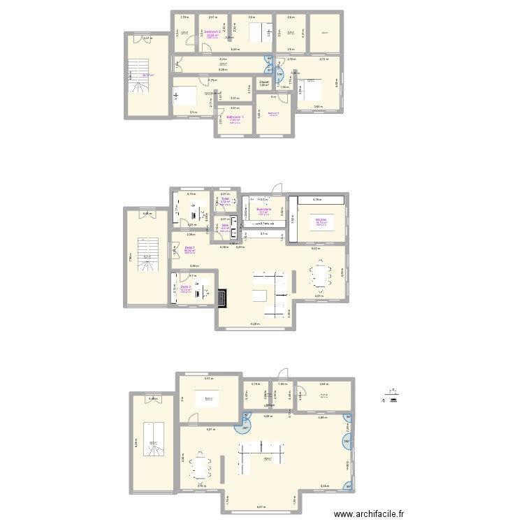 Angelos house. Plan de 23 pièces et 473 m2