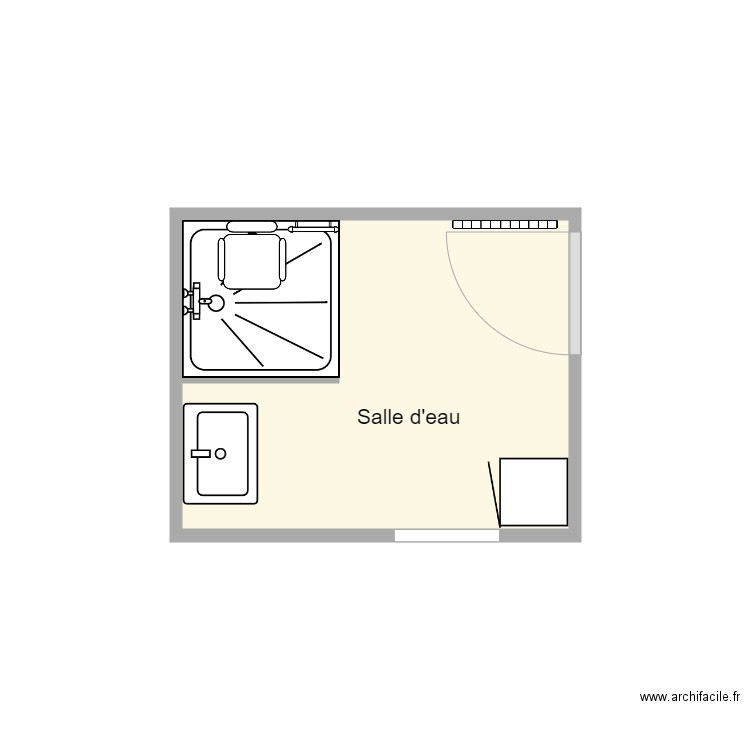 plan après travaux gloaguen 1. Plan de 1 pièce et 4 m2