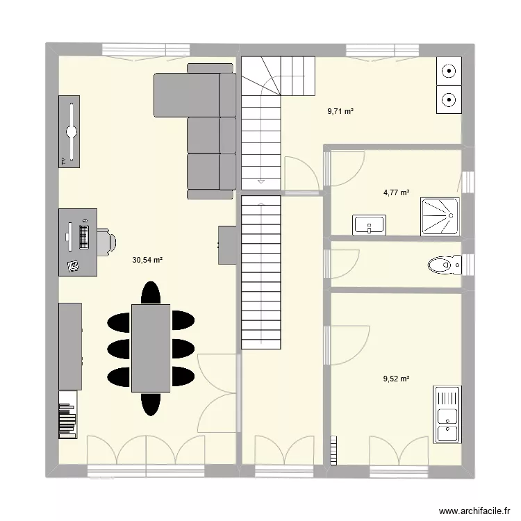 Maison Pontault RDV. Plan de 