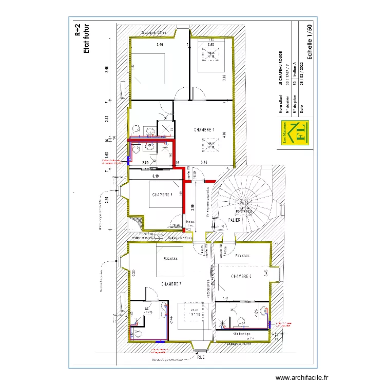 sanitaire r+2. Plan de sanitaire r+2. Plan de