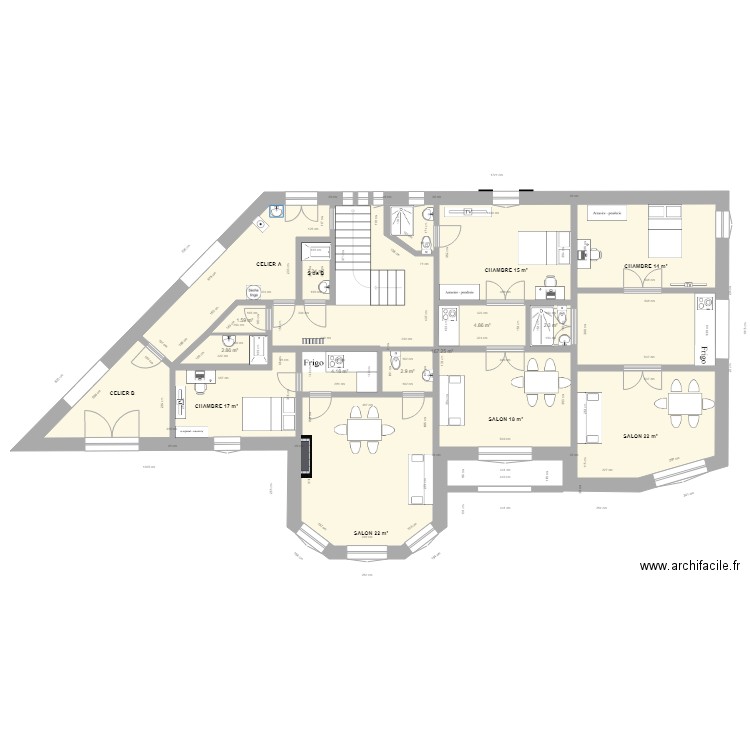 AU PARADIS 3 APPARTEMENTS . Plan de 0 pièce et 0 m2