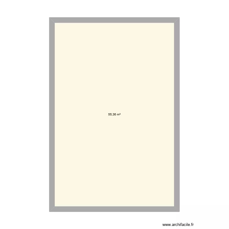 M09-Pi&egrave;ce-de-vie. Plan de 1 Pièce et 55 m²
