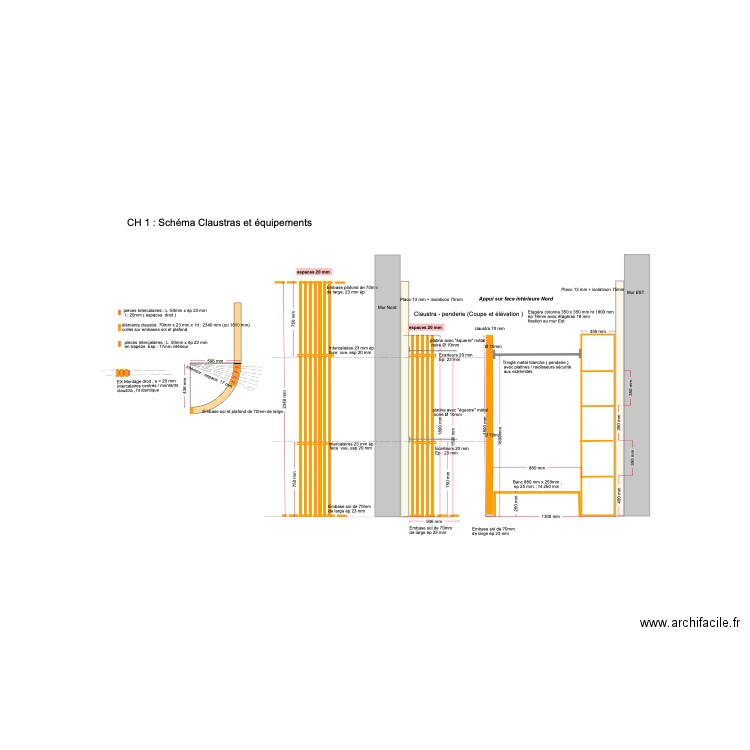 CH 1 - SCHEMAS DE PRINCIPES CLAUSTRA. Plan de 0 pièce et 0 m2