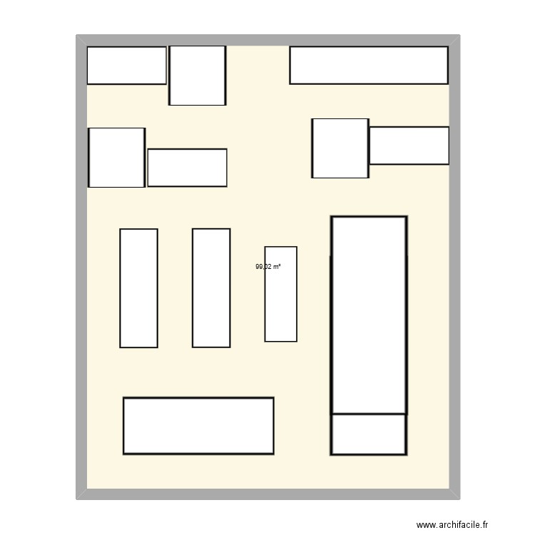projet_navire1. Plan de 1 pièce et 99 m2