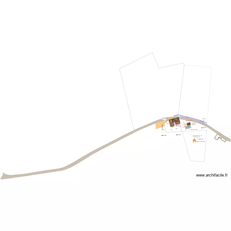 DT : PLAN DE MASSE PROJET 2. Plan de 1 pièce et 99 m²