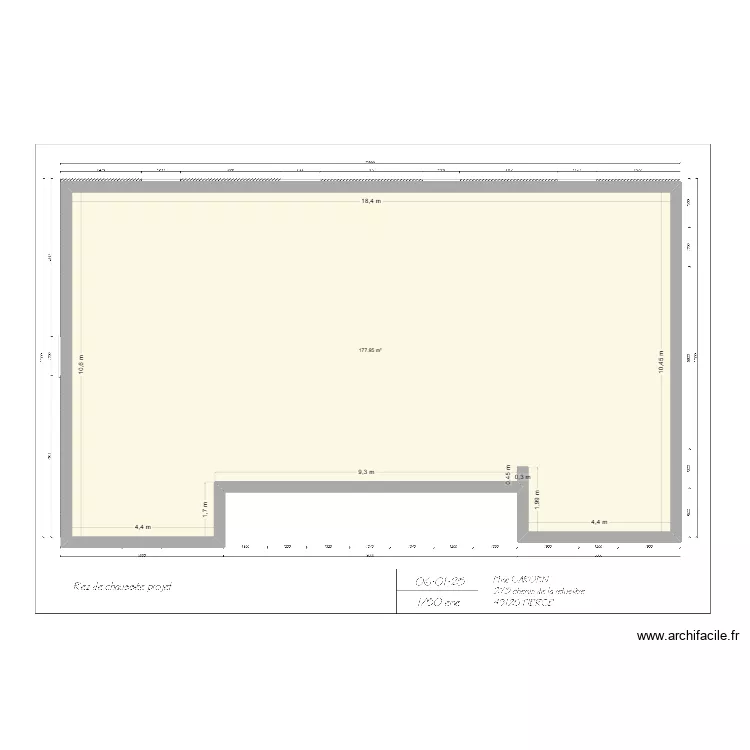 Tierce6. Plan de 1  et 178 m²