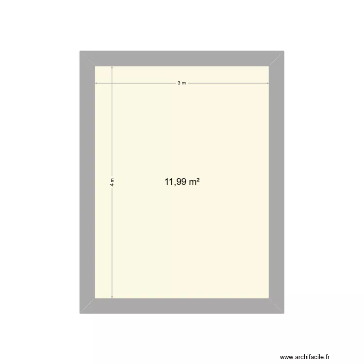 Abri de jardin. Plan de 1  et 12 m²