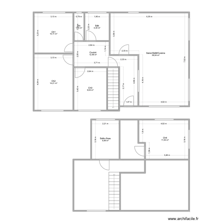 MOURI 3. Plan de 13  et 154 m²