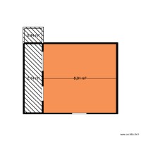 Cabane vu du haut avec toit