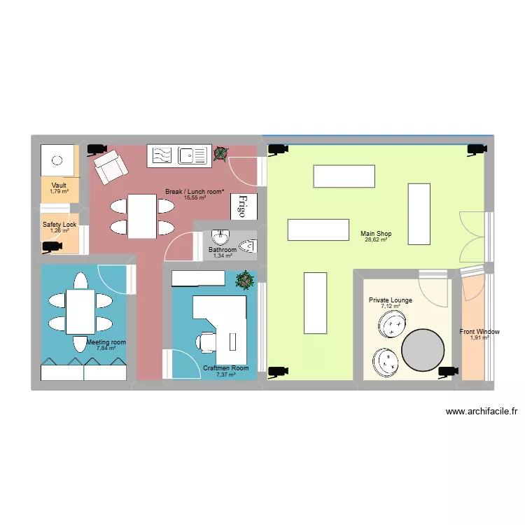 TEM Jewelry Store. Plan de 