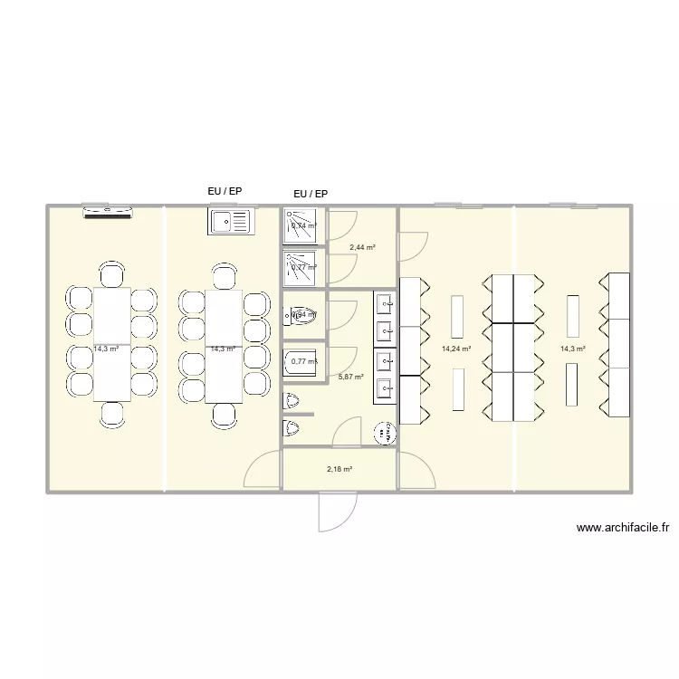 MT ARCHITECTES CHANTIER ST PRIEST. Plan de 