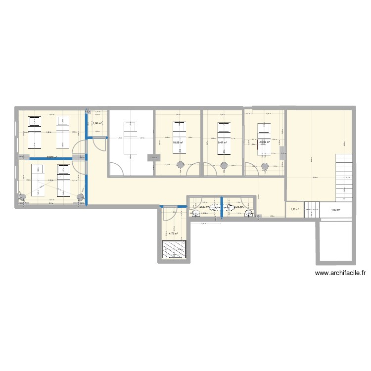Plan Etage BHK meubl&eacute;. Plan de 0 pièce et 0 m2