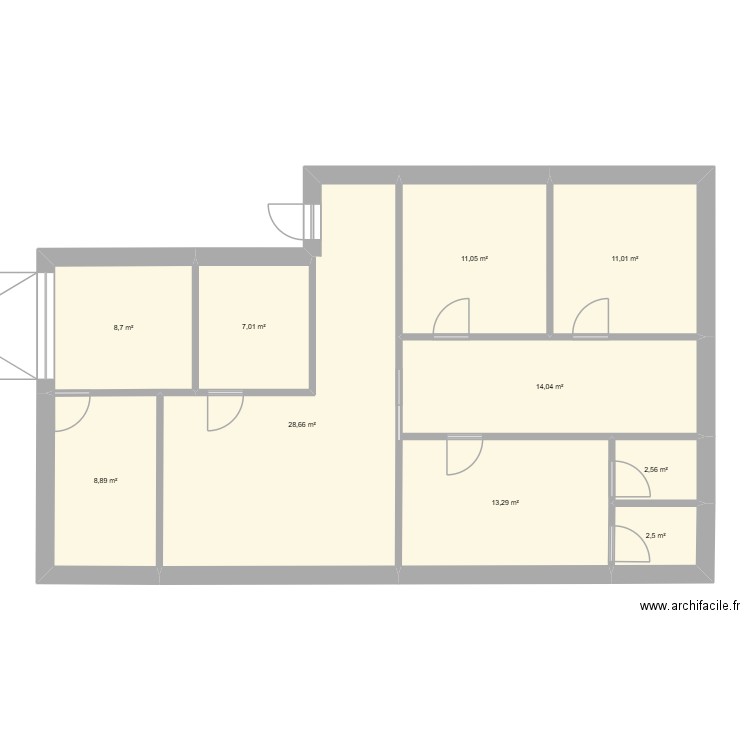 plan livrable. Plan de 10 pièces et 108 m2