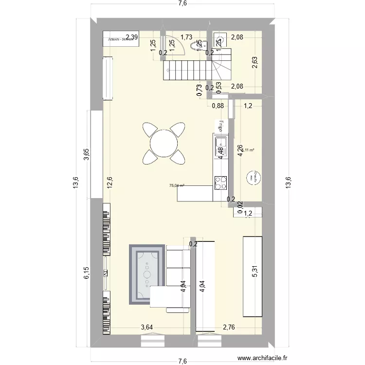 V2.0 RdC. Plan de 2 et 80 m² V2.0 RdC. Plan de 2 et 80 m²