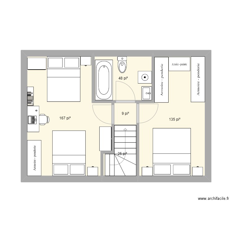 Maison Chalet. Plan de 0 pièce et 0 m2