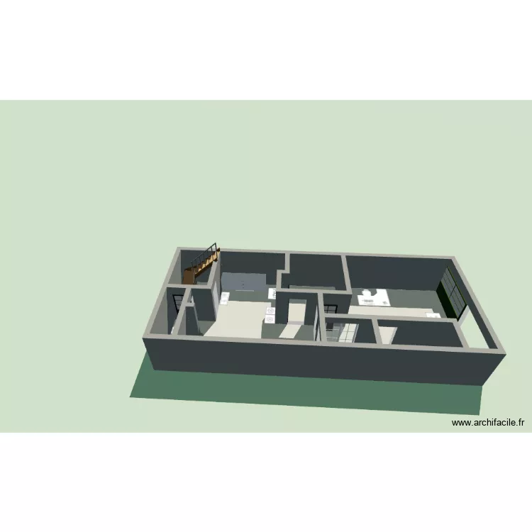fraternidad casa xolo. Plan de 7 Pièces et 81 m²