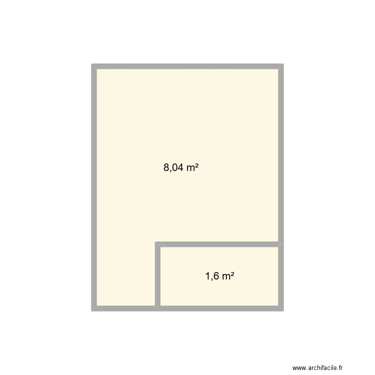 SALLE DE BAIN ETATGE. Plan de 2 pièces et 10 m2