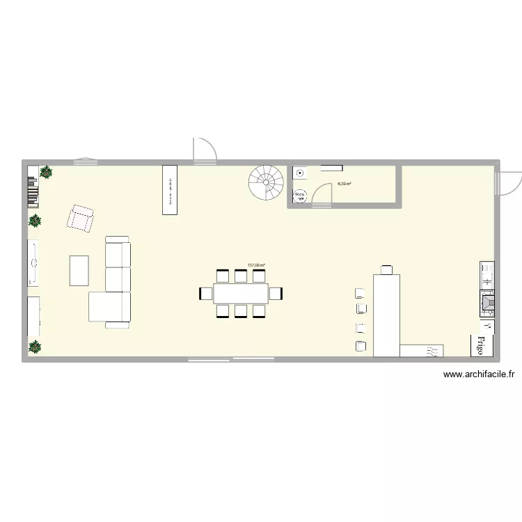 Plan rez de chaussée katsudeku. Plan de 2 et 143 m² Plan rez de chaussée katsudeku. Plan de 2 et 143 m²