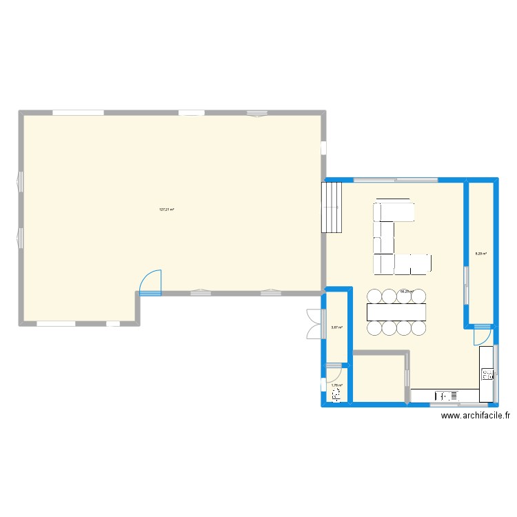 Nouvelle maison Steph Arnaud. Plan de 5 pièces et 207 m2