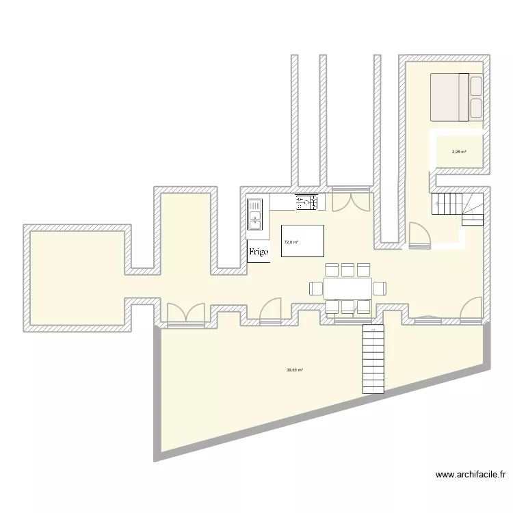 en cours 1. Plan de 3  et 115 m²