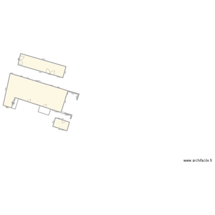 plan de masse total. Plan de 4 pièces et 217 m2