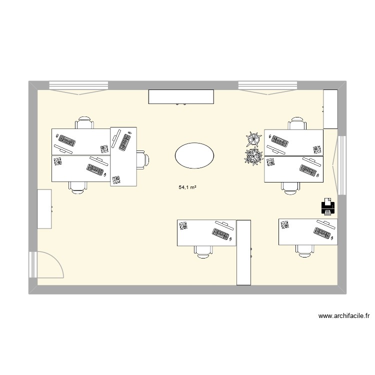 Bureau agencement. Plan de 0 pièce et 0 m2