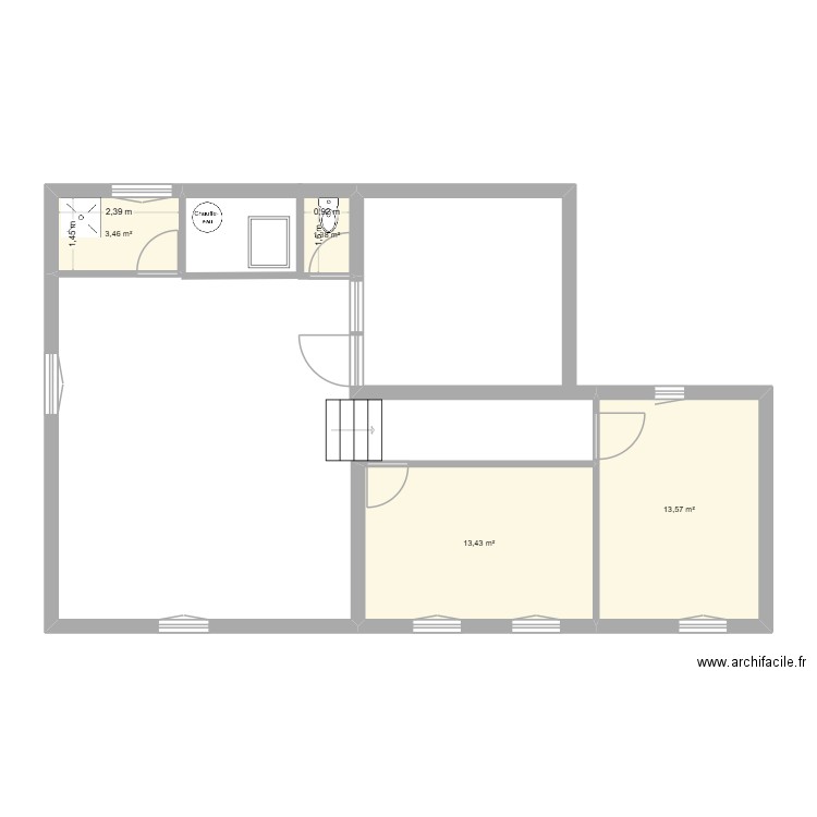 plan t3. Plan de 4 pièces et 32 m2
